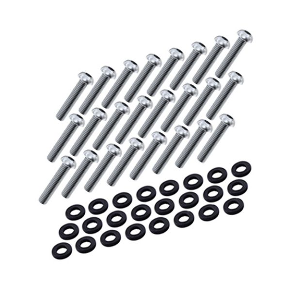 Billede af 24 bolts and nylon washers for CFC Unit flange, 1/4-28 UNF x 1
