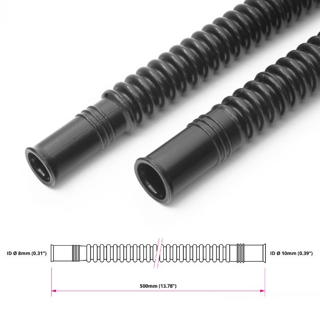 Billede af Convoluted black nylon in-tank fuel hose Ø8/10mm 500mm