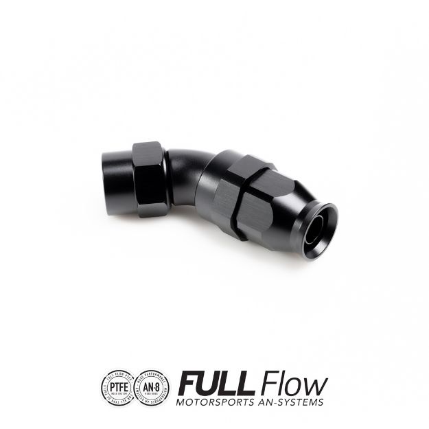 Billede af Full Flow PTFE Hose End Fitting 45 Degree AN-8