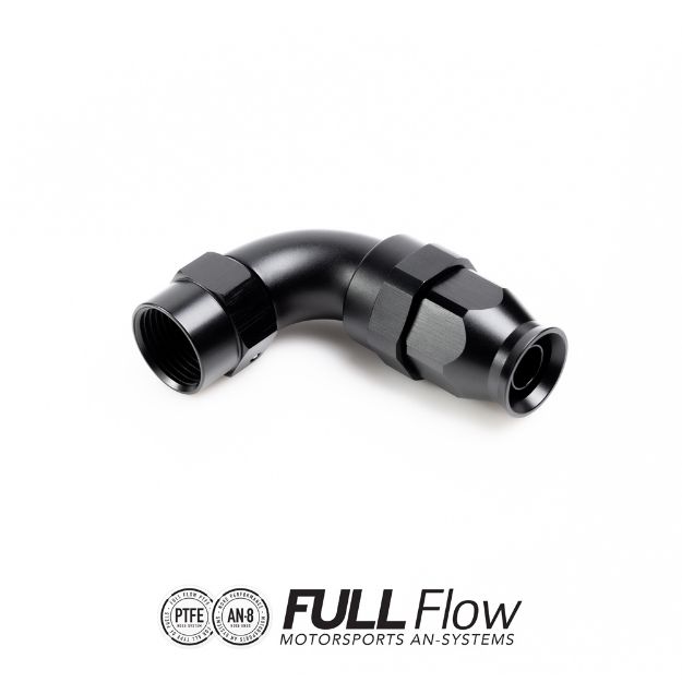 Billede af Full Flow PTFE Hose End Fitting 90 Degree AN-8