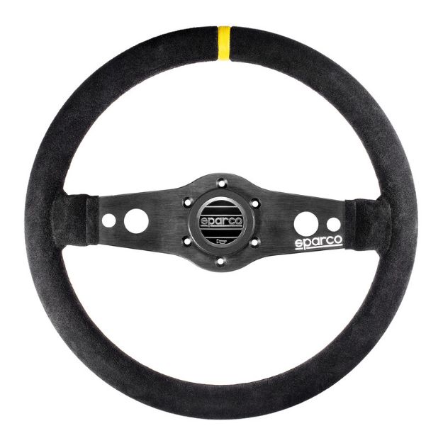 Billede af R215 rat 350 mm, fladt – sort læder
