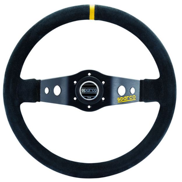 Billede af R215 rat 350 mm, 90 mm dybde – sort ruskind
