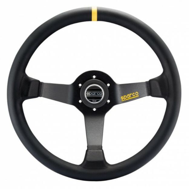 Billede af R345 rat 350 mm, 63 mm dybde – sort ruskind