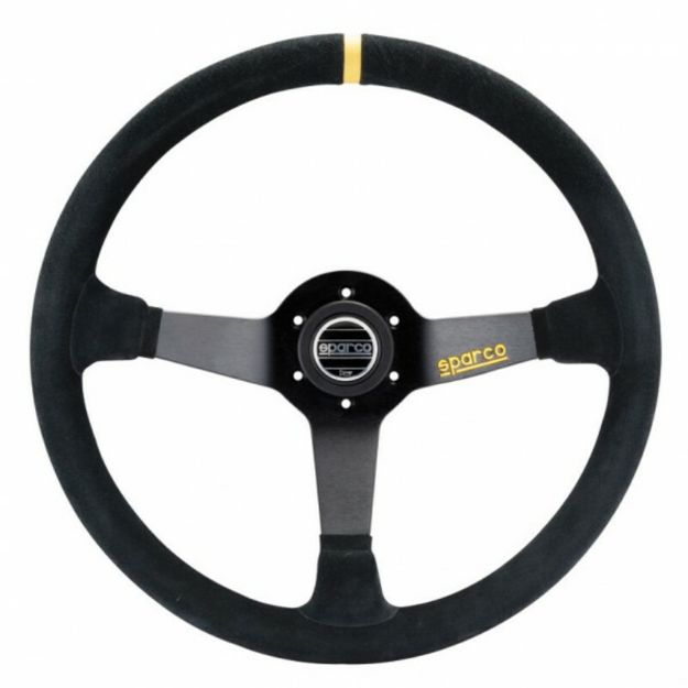 Billede af R368 rat 380 mm, 65 mm dybde – sort ruskind