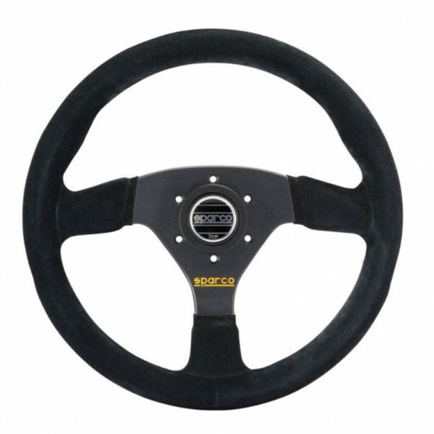 Billede af R383 rat 330 mm, 39 mm dybde – sort ruskind