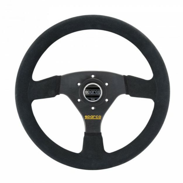 Billede af R323 rat 330 mm, 39 mm dybde – sort ruskind