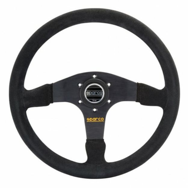 Billede af R375 rat 350 mm, 36 mm dybde – sort ruskind