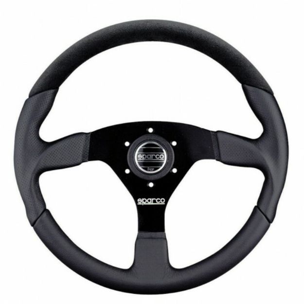 Billede af L505 rat 350 mm, fladt – sort læder