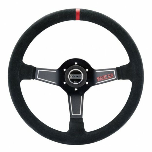 Billede af L575 rat 350 mm, 63 mm dybde – sort ruskind