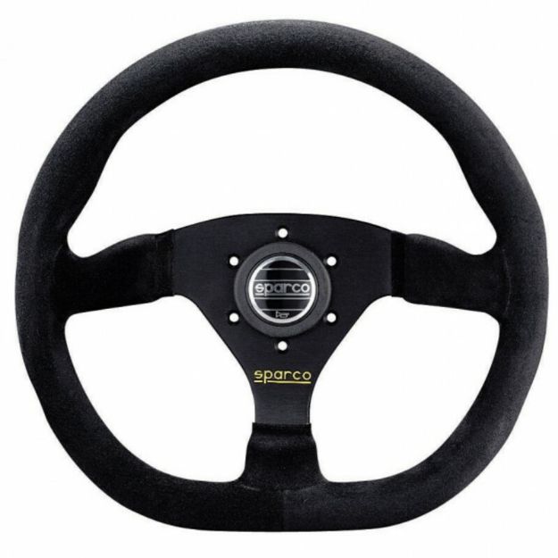 Billede af L360 rat 330 mm, fladt – sort ruskind