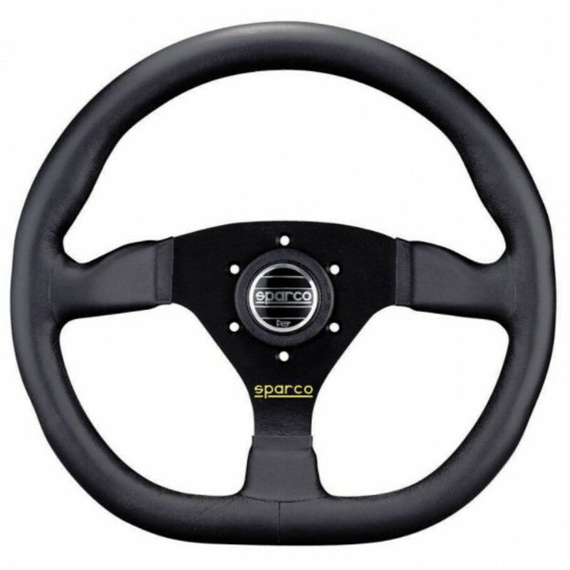 Billede af L360 rat 330 mm, fladt – sort læder