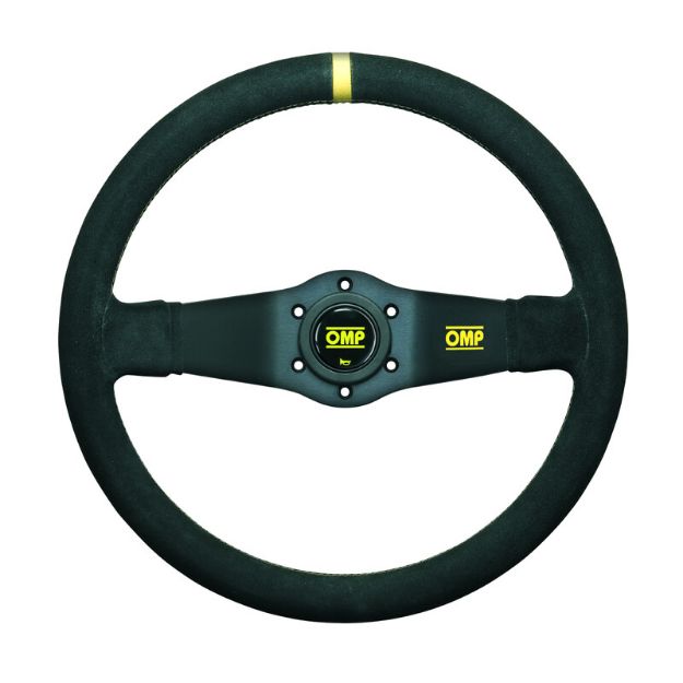 Billede af Rally rat 350 mm, 95 mm dybde – sort ruskind