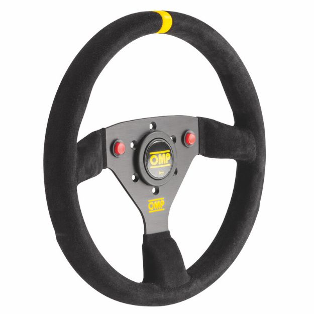 Billede af 320 ALU S rat 320 mm, fladt – sort ruskind