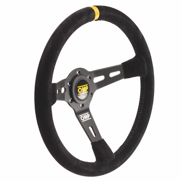Billede af RS rat 350 mm, 70 mm dybde – sort ruskind