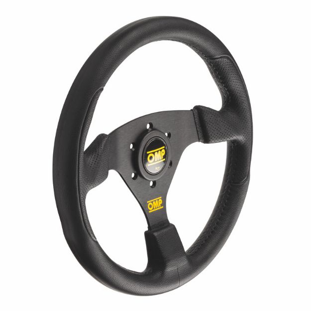 Billede af Racing GP rat 330 mm, fladt – sort polyurethan