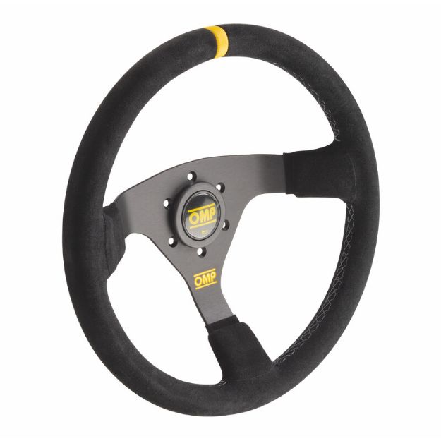 Billede af WRC rat 350 mm, 70 mm dybde – sort ruskind