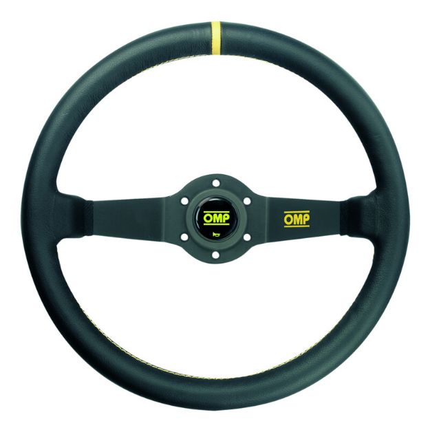 Billede af Rally rat 350 mm, 95 mm dybde – sort læder