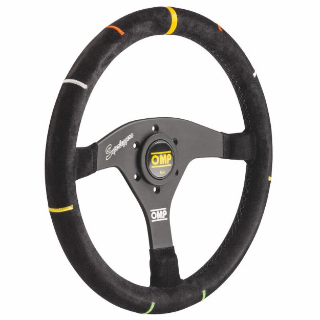 Billede af Recce rat 350 mm, fladt – sort ruskind