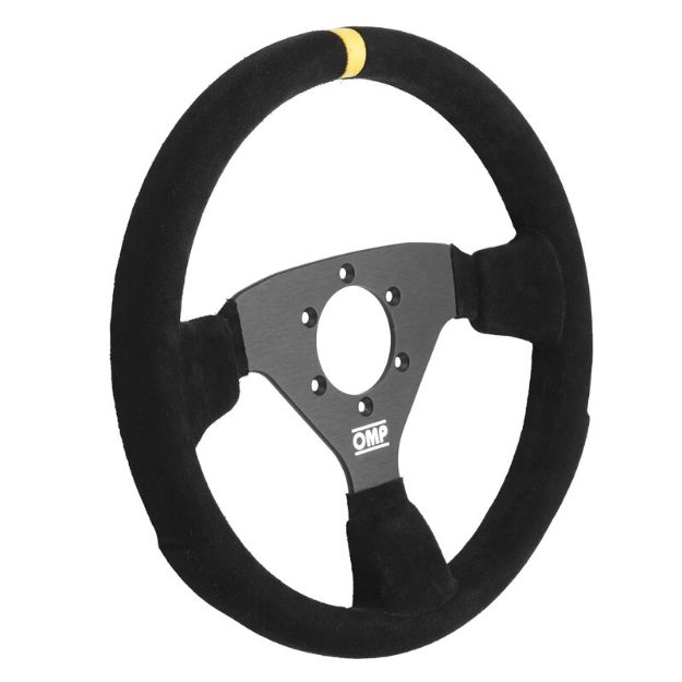 Billede af 320 ALU Rally rat 320 mm, fladt – sort ruskind