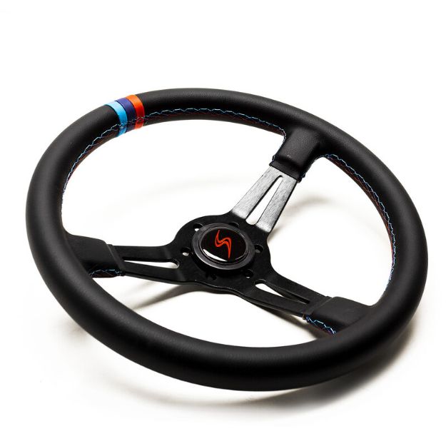 Billede af Rat 350 mm, 70 mm dybde – sort læder, M Power V2 Edition