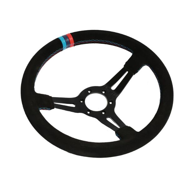 Billede af Rat 350 mm, 70 mm dybde – sort ruskind, M Power V2 Edition