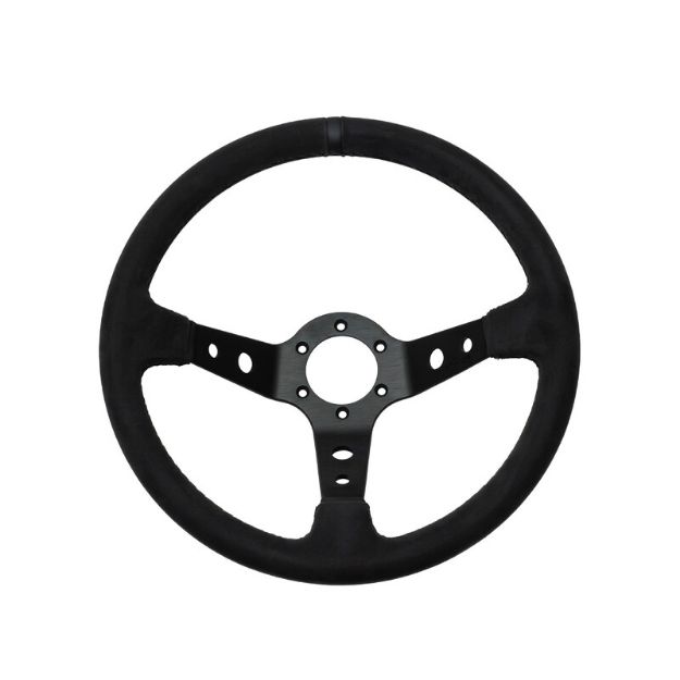Billede af Premium "Black Edition" rat 350 mm, 90 mm dybde – alcantara