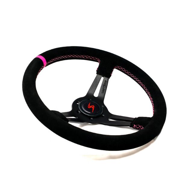 Billede af Rat 350 mm, 70 mm dybde – sort ruskind, Pink Style Edition