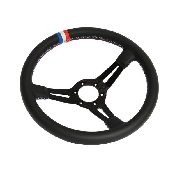 Billede af Rat 350 mm, 70 mm dybde – sort læder, French Limited Edition