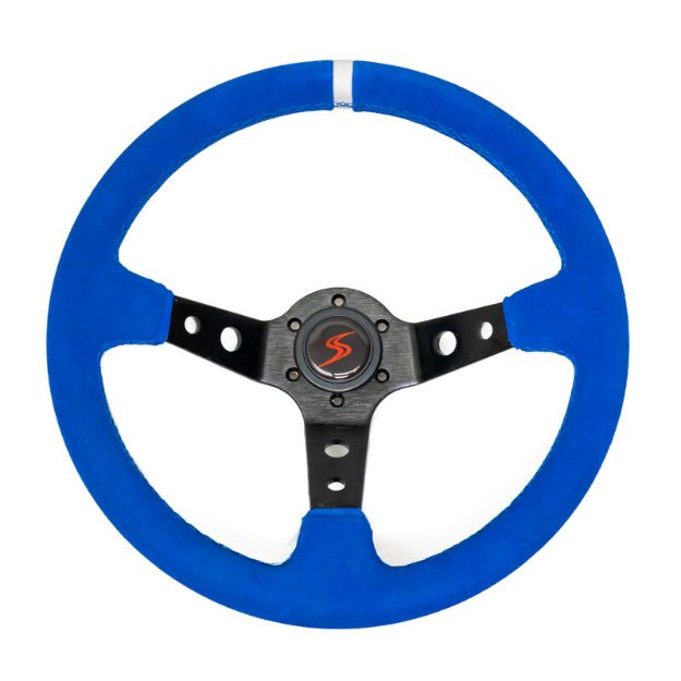 Billede af Rat 350 mm, 90 mm dybde – blåt ruskind