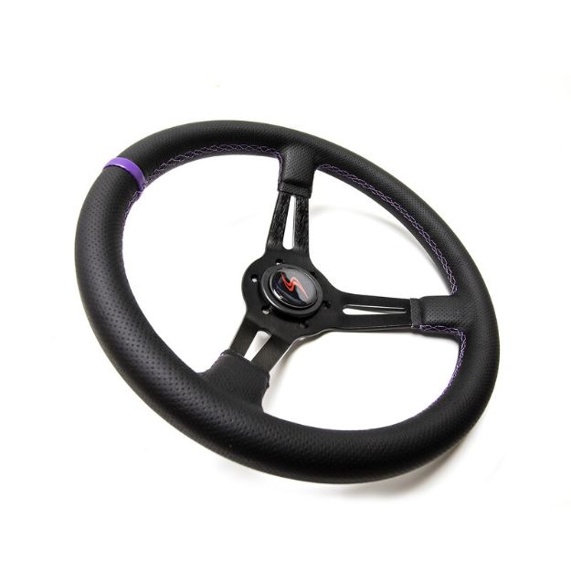 Billede af Rat 350 mm, 70 mm dybde – sort læder, Purple Edition