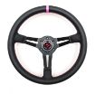 Billede af Rat 350 mm, 70 mm dybde – sort læder, Pink Style Edition