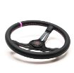Billede af Rat 350 mm, 70 mm dybde – sort læder, Pink Style Edition