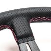 Billede af Rat 350 mm, 70 mm dybde – sort læder, Pink Style Edition