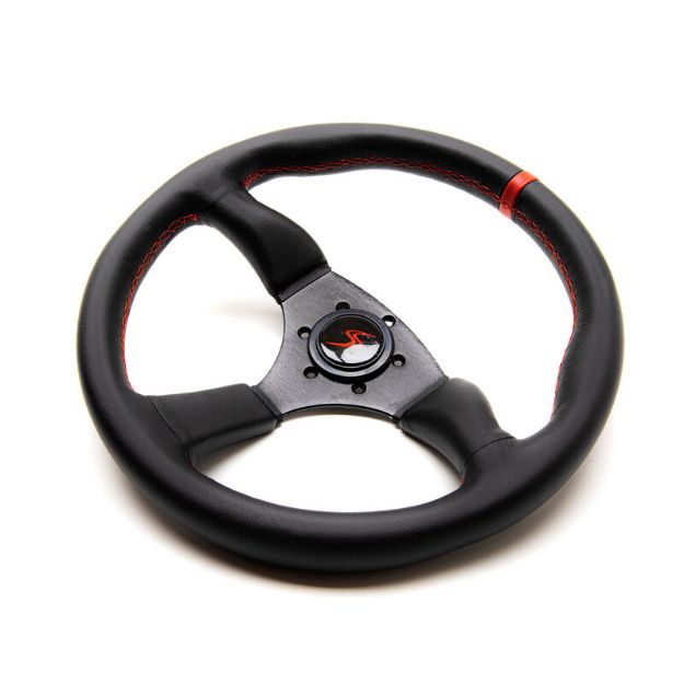 Billede af Rat 350 mm, 60 mm dybde – sort læder, Suzuka Edition