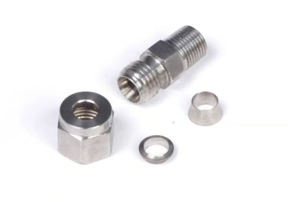 Billede af 1/4" rustfri klemringsfitting - 1/8" NPT gevind
