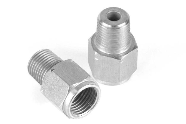 Billede af M10 x 1,0 til 1/8 BSPT adapter - rustfrit stål