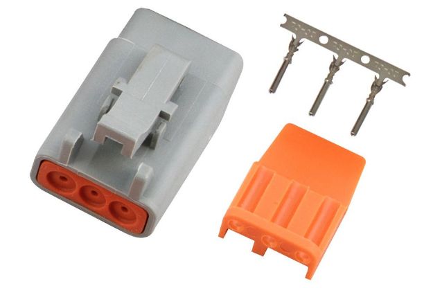 Billede af Stik og pins - han Deutsch DTM-3 stik (7,5 A)