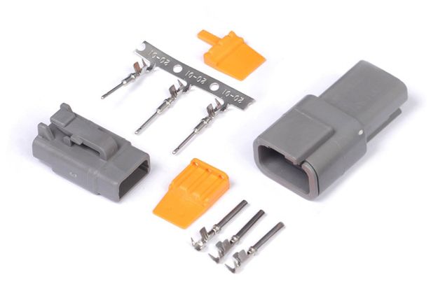Billede af Stik og pins - modsvarende sæt Deutsch DTM-3 stik (7,5 A)