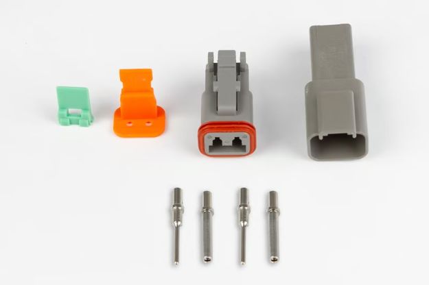 Billede af Stik og pins - modsvarende sæt Deutsch DT-2 stik (DT06-2S + DT04-2P) - (13 A)